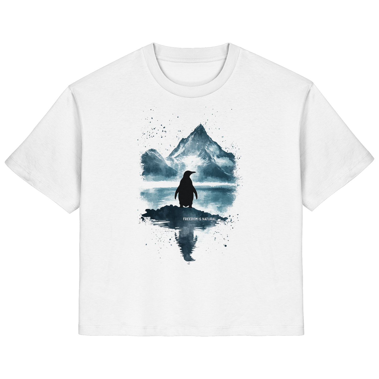 Pinguin Watercolor Style - Ladies Organic Shirt