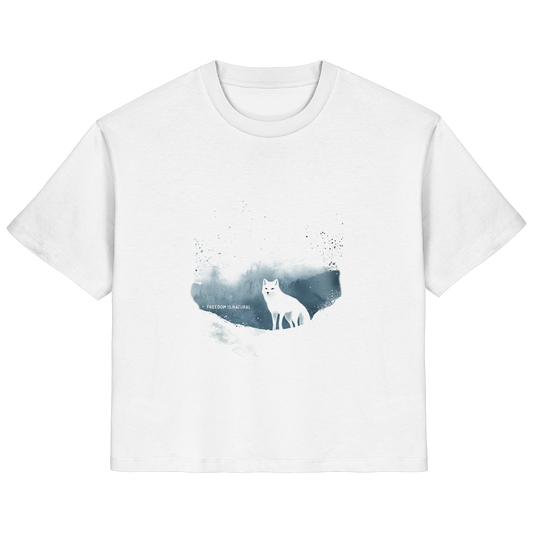 Schneefuchs Watercolor Style - Ladies Organic Shirt