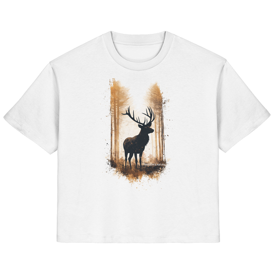 Hirsch Watercolor Style - Ladies Organic Shirt