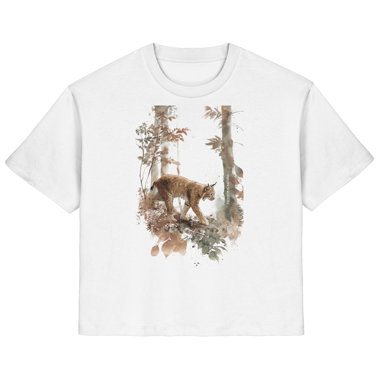 Luchs Watercolor Style - Ladies Organic Shirt