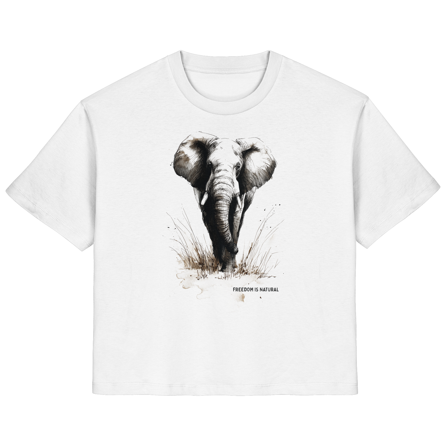Elefant Sketch Art Style - Ladies Organic Shirt