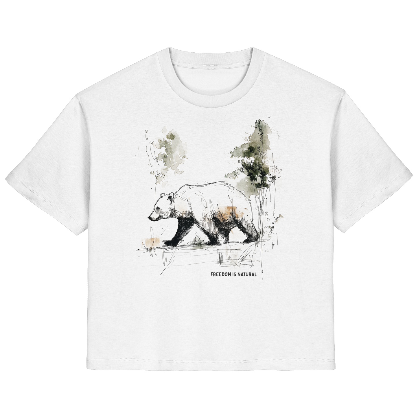 Bär Sketch Art Style - Ladies Organic Shirt