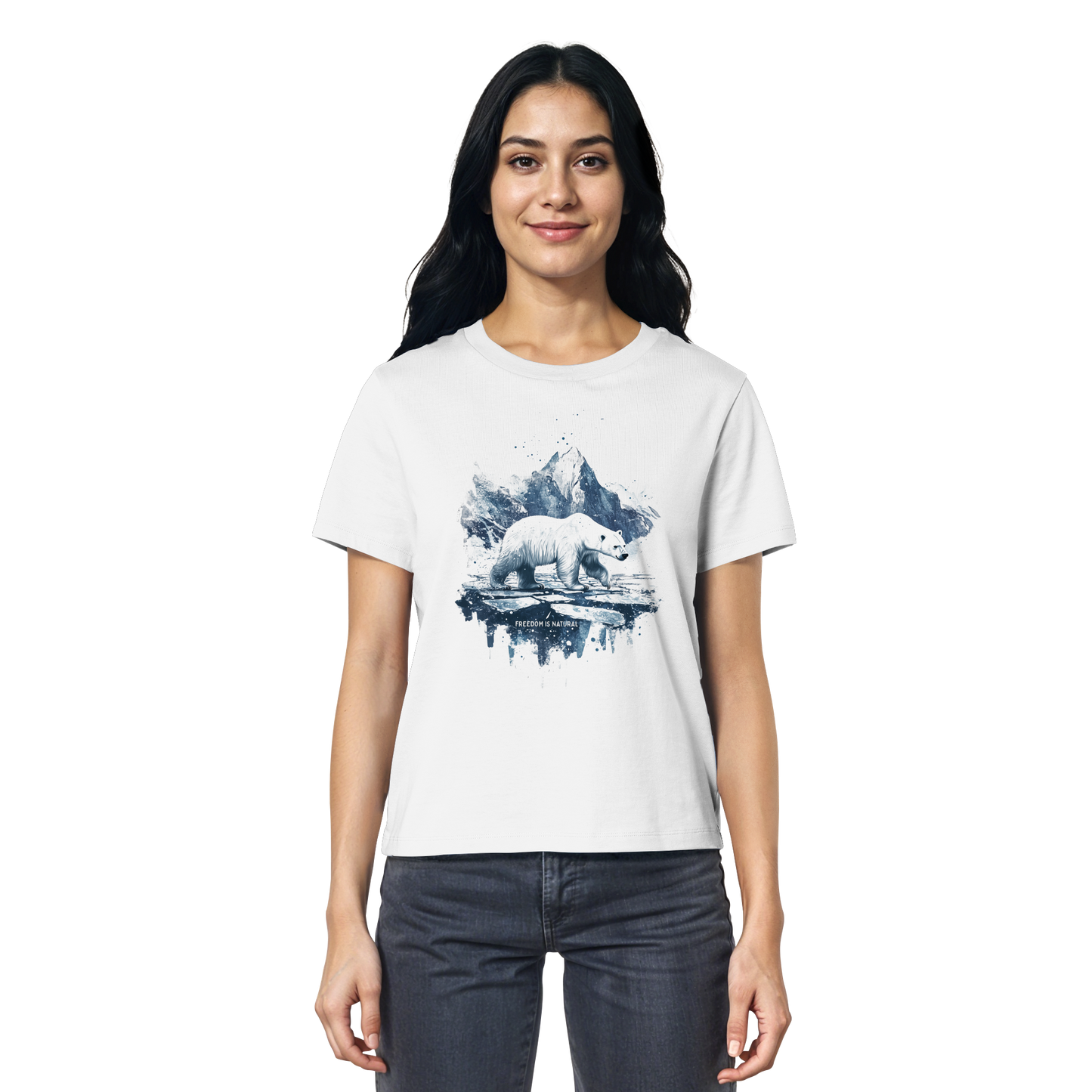 Eisbär Watercolor Style - Ladies Organic Shirt