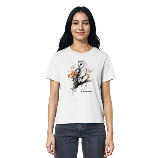 Eule Sketch Art Style - Ladies Organic Shirt