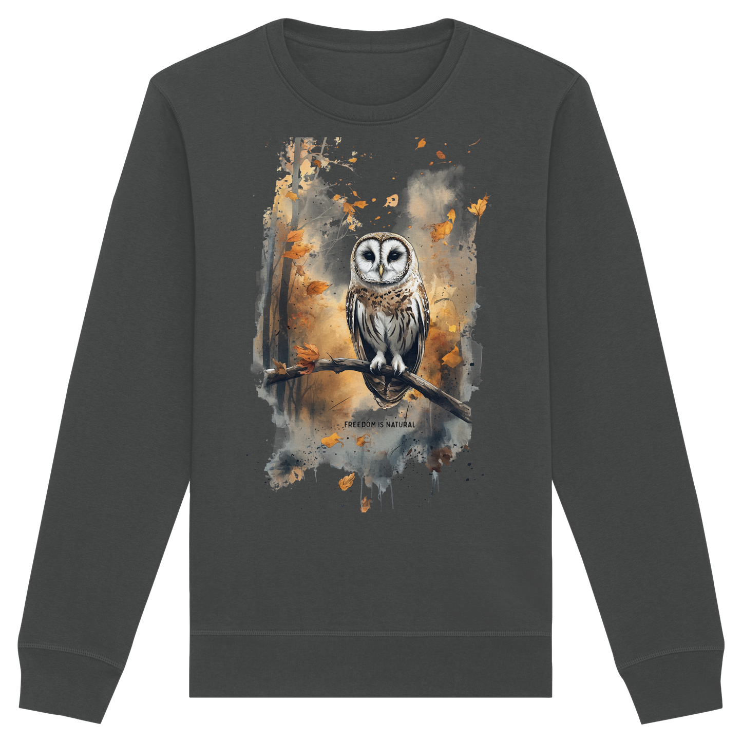 Eule Watercolor Style - Organic Basic Unisex Sweatshirt