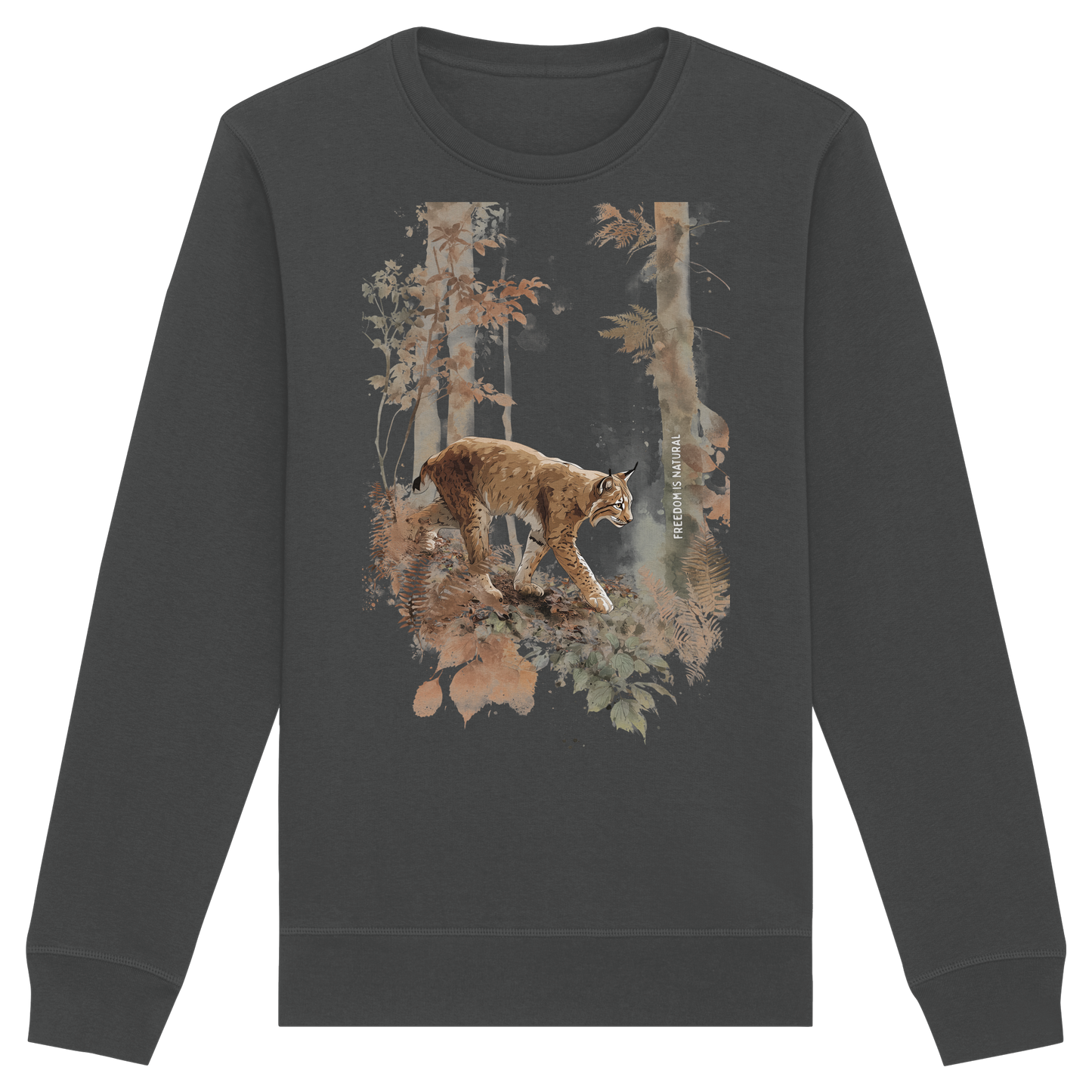 Luchs Watercolor Style - Organic Basic Unisex Sweatshirt