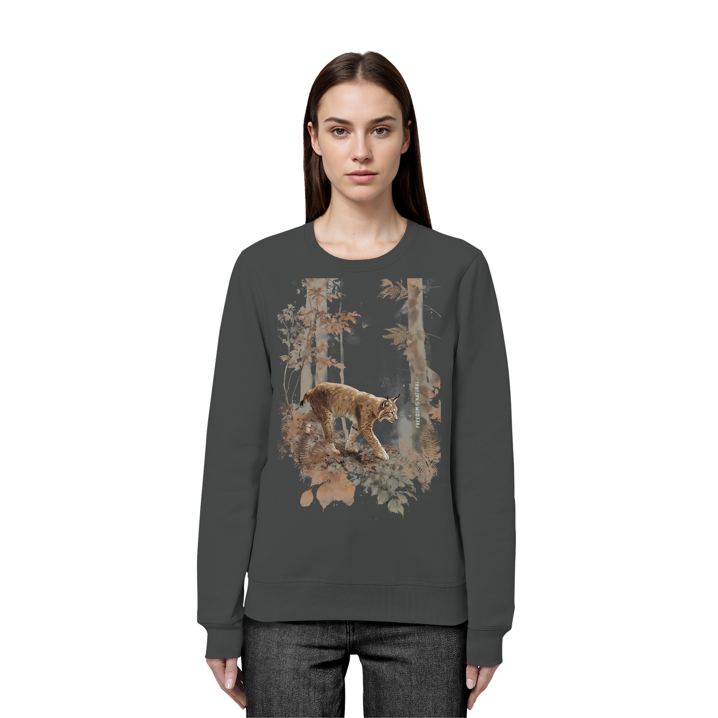 Luchs Watercolor Style - Organic Basic Unisex Sweatshirt