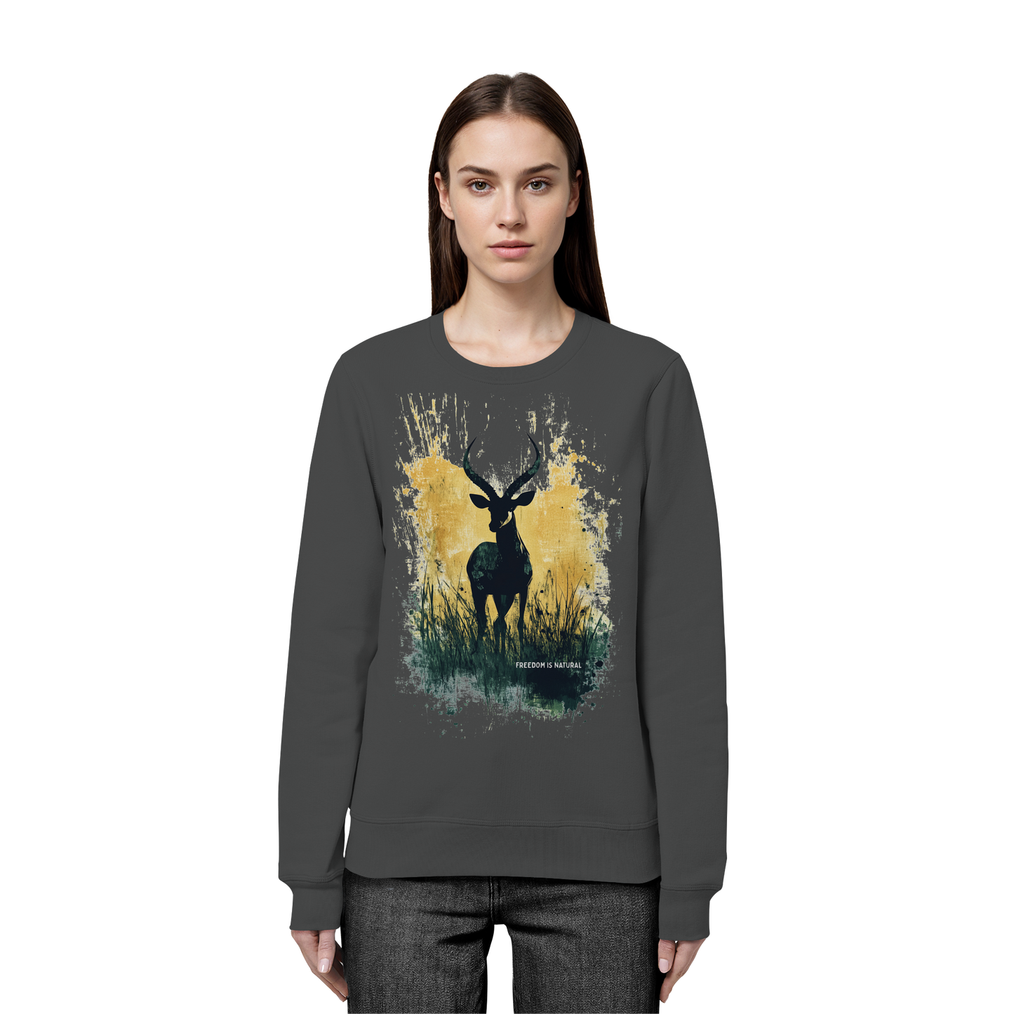 Antilope Watercolor Style - Organic Unisex Sweatshirt