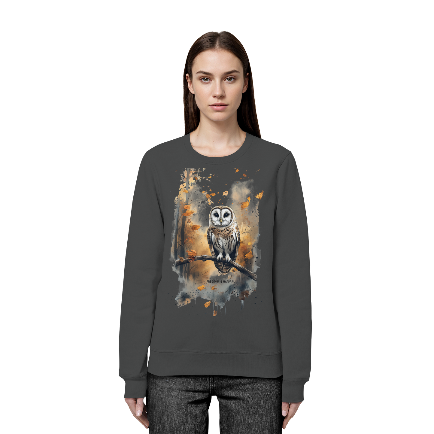 Eule Watercolor Style - Organic Basic Unisex Sweatshirt