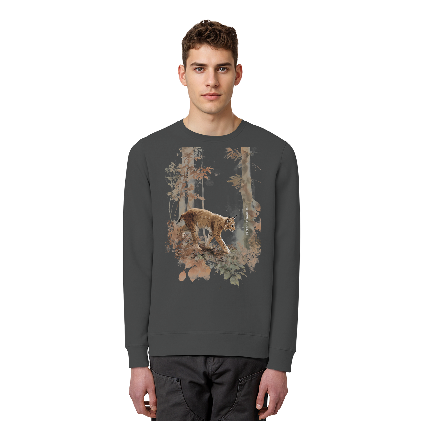 Luchs Watercolor Style - Organic Basic Unisex Sweatshirt