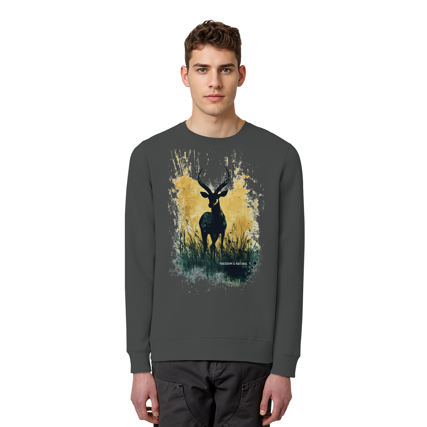 Antilope Watercolor Style - Organic Unisex Sweatshirt