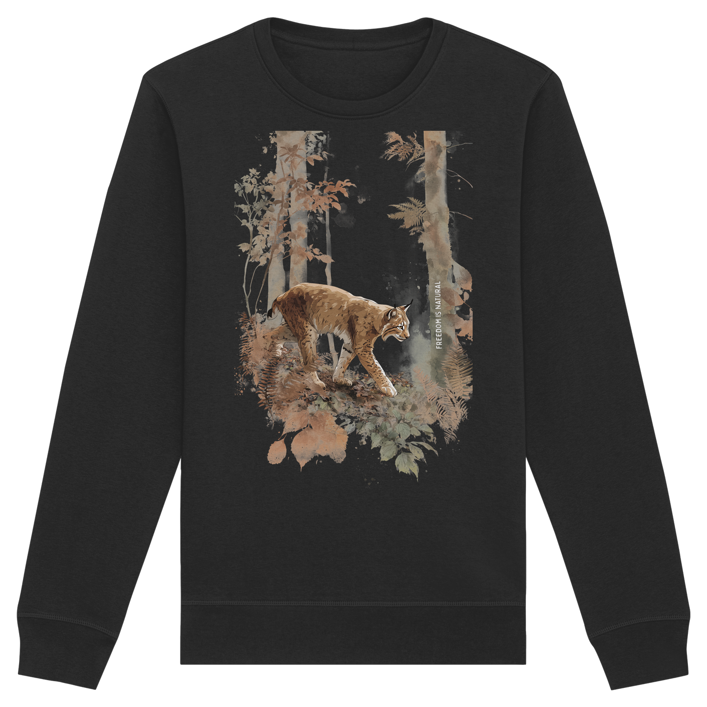 Luchs Watercolor Style - Organic Basic Unisex Sweatshirt