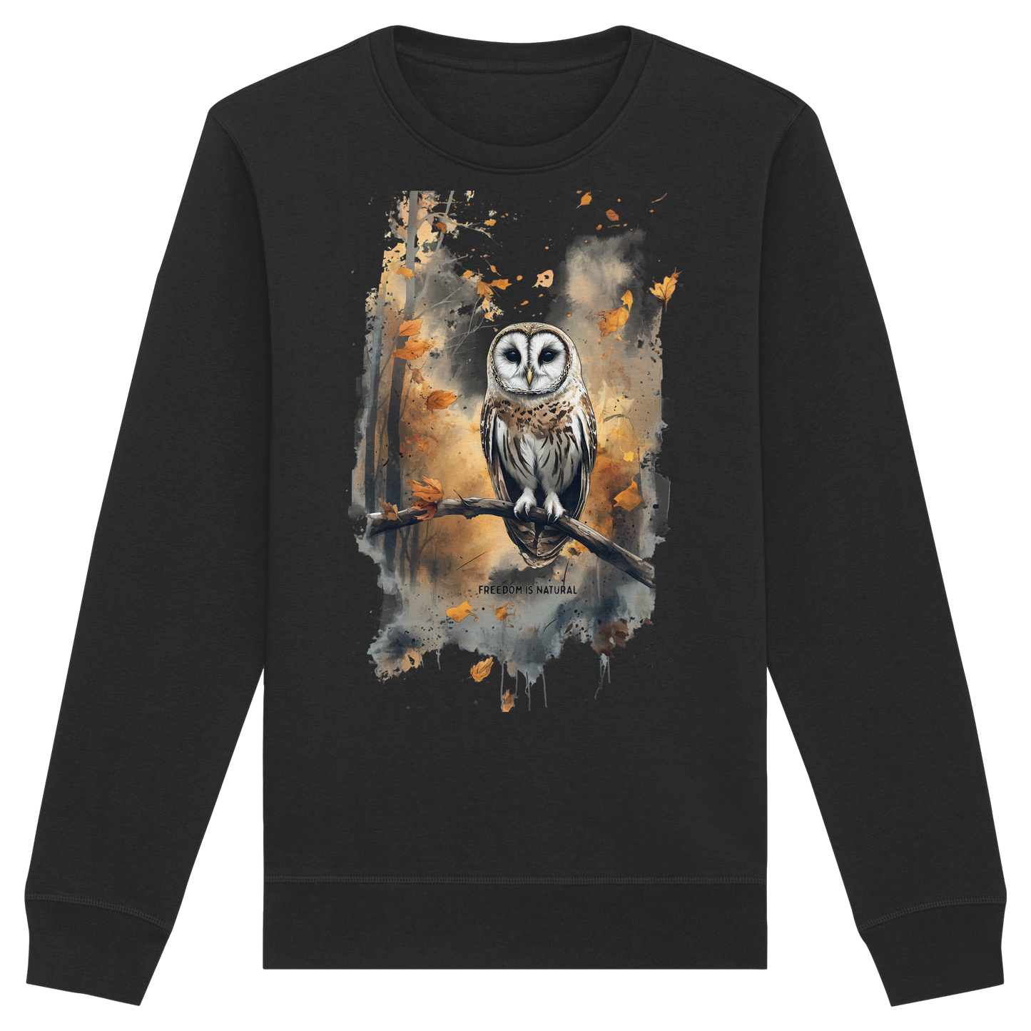Eule Watercolor Style - Organic Basic Unisex Sweatshirt