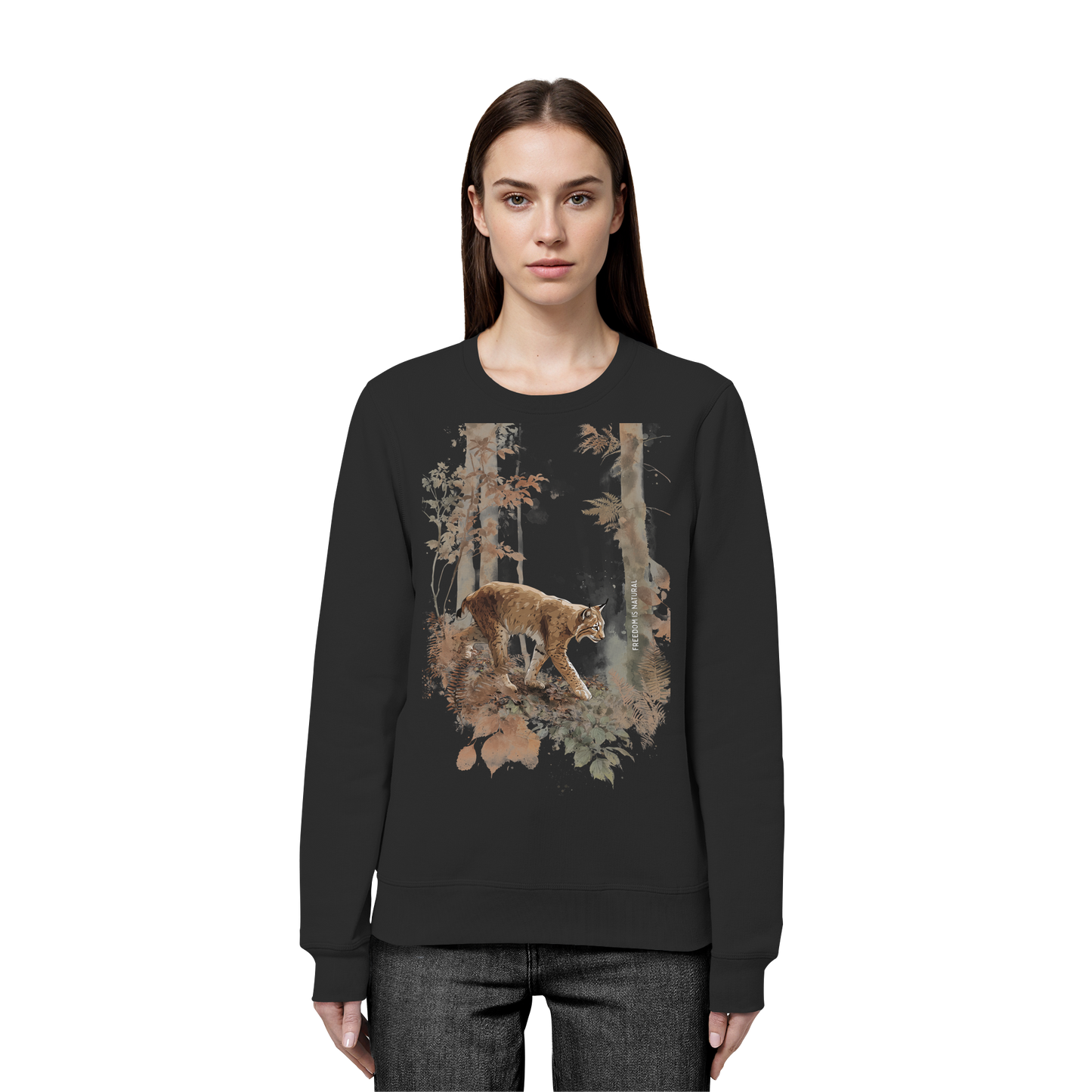 Luchs Watercolor Style - Organic Basic Unisex Sweatshirt