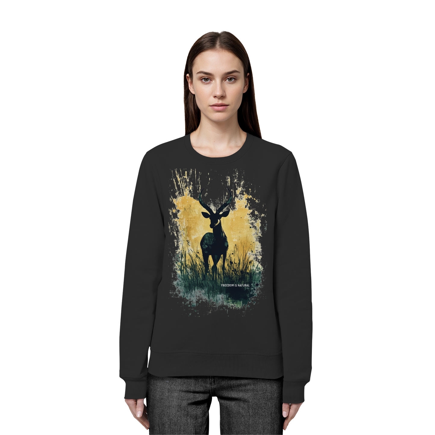 Antilope Watercolor Style - Organic Unisex Sweatshirt