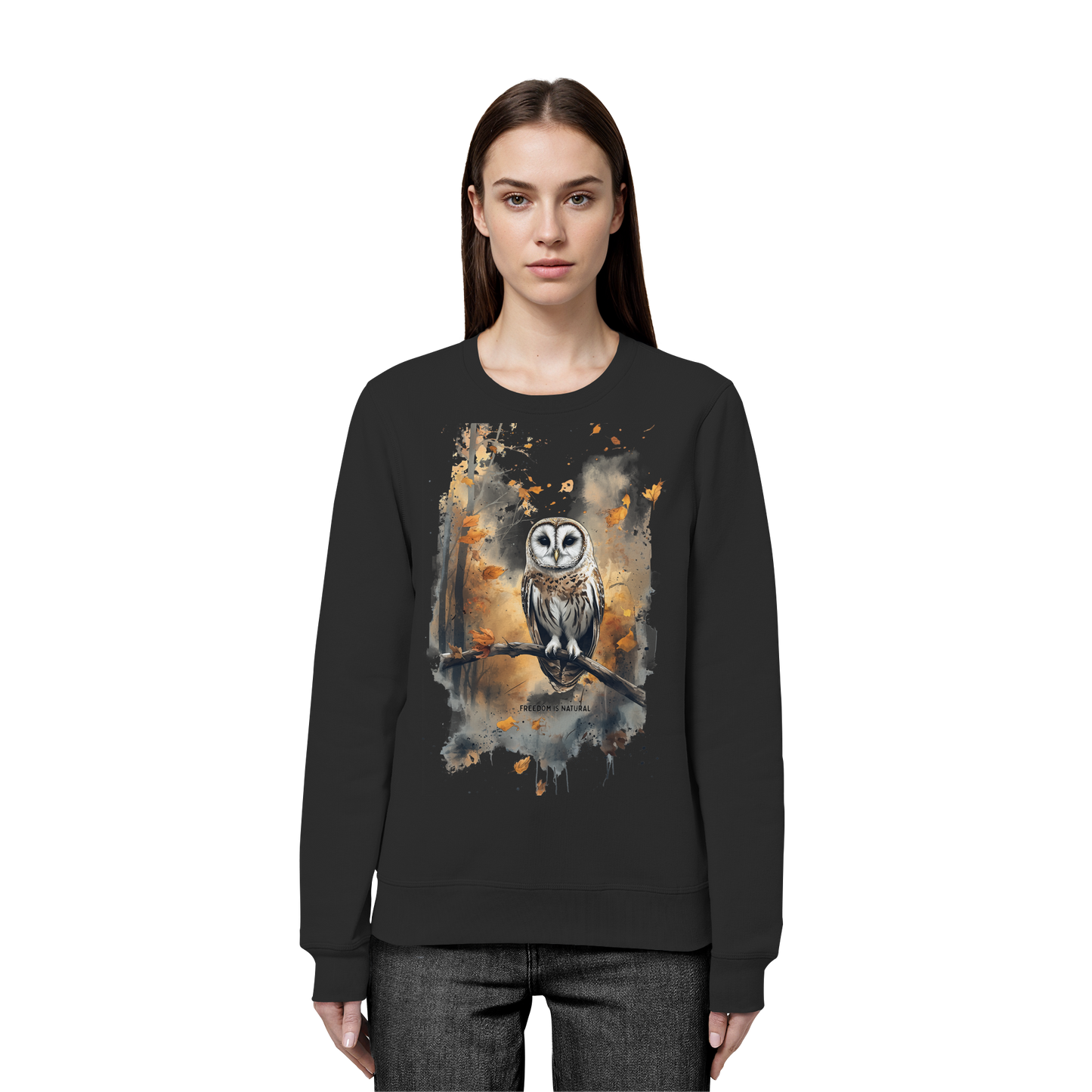 Eule Watercolor Style - Organic Basic Unisex Sweatshirt