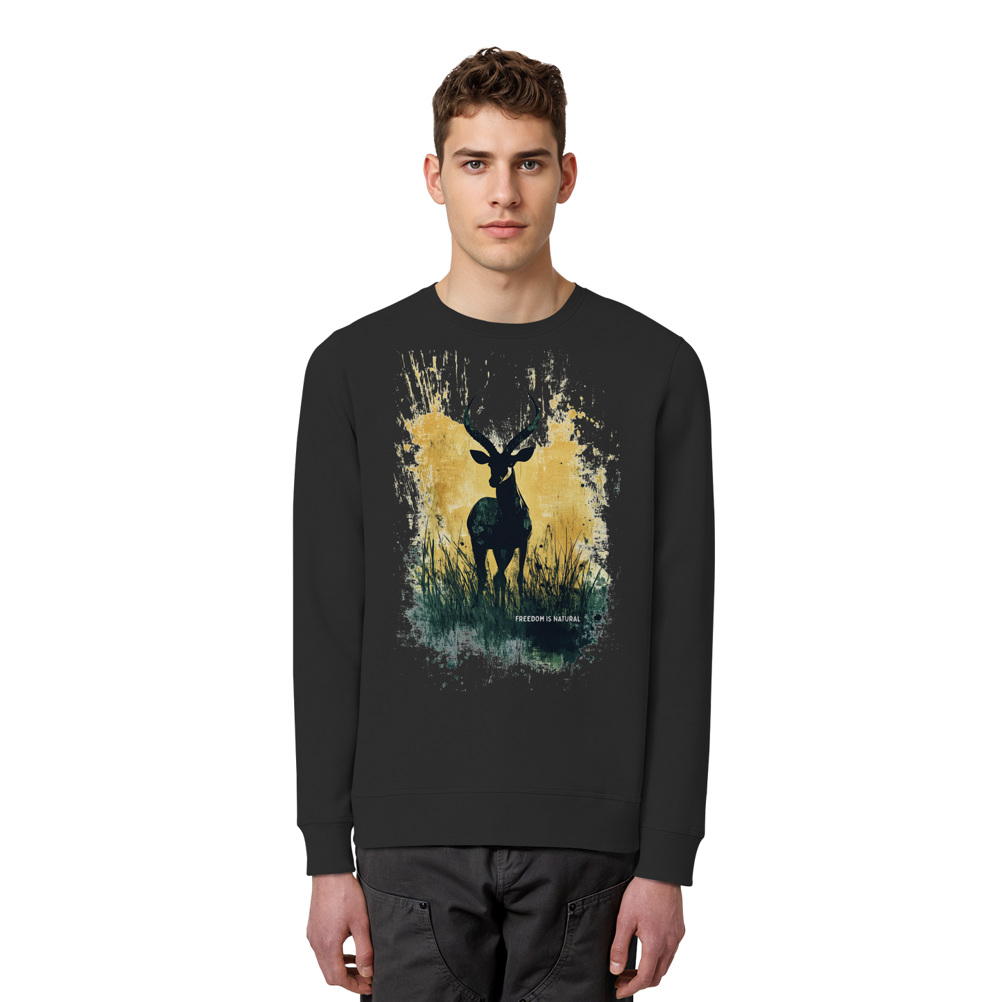 Antilope Watercolor Style - Organic Unisex Sweatshirt