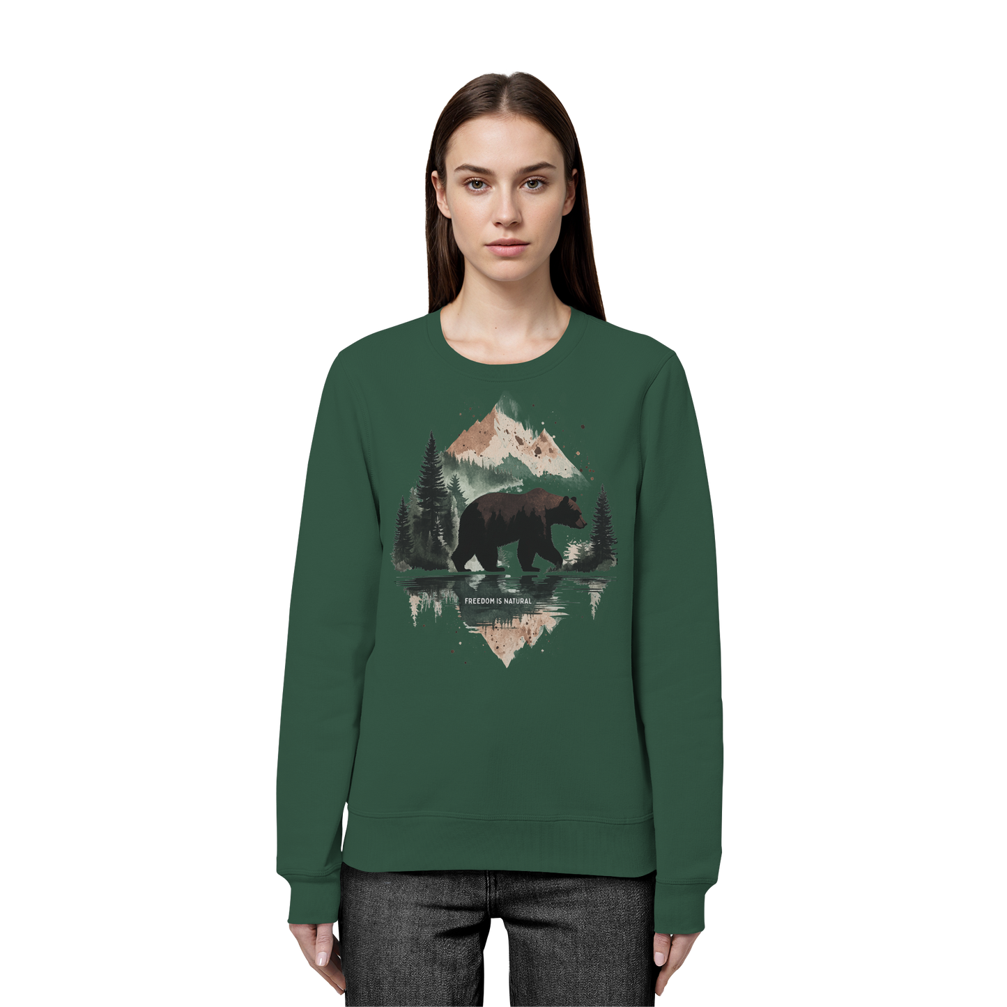 Bär Watercolor Style - Organic Basic Unisex Sweatshirt