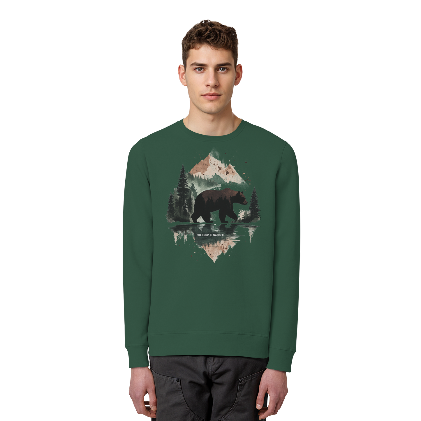 Bär Watercolor Style - Organic Basic Unisex Sweatshirt