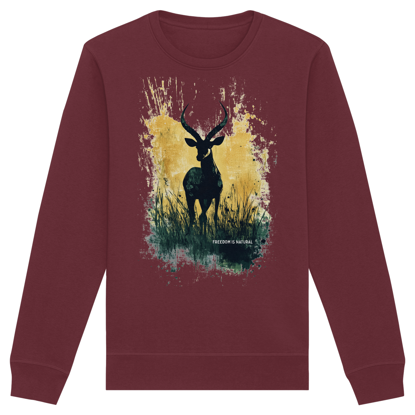 Antilope Watercolor Style - Organic Unisex Sweatshirt