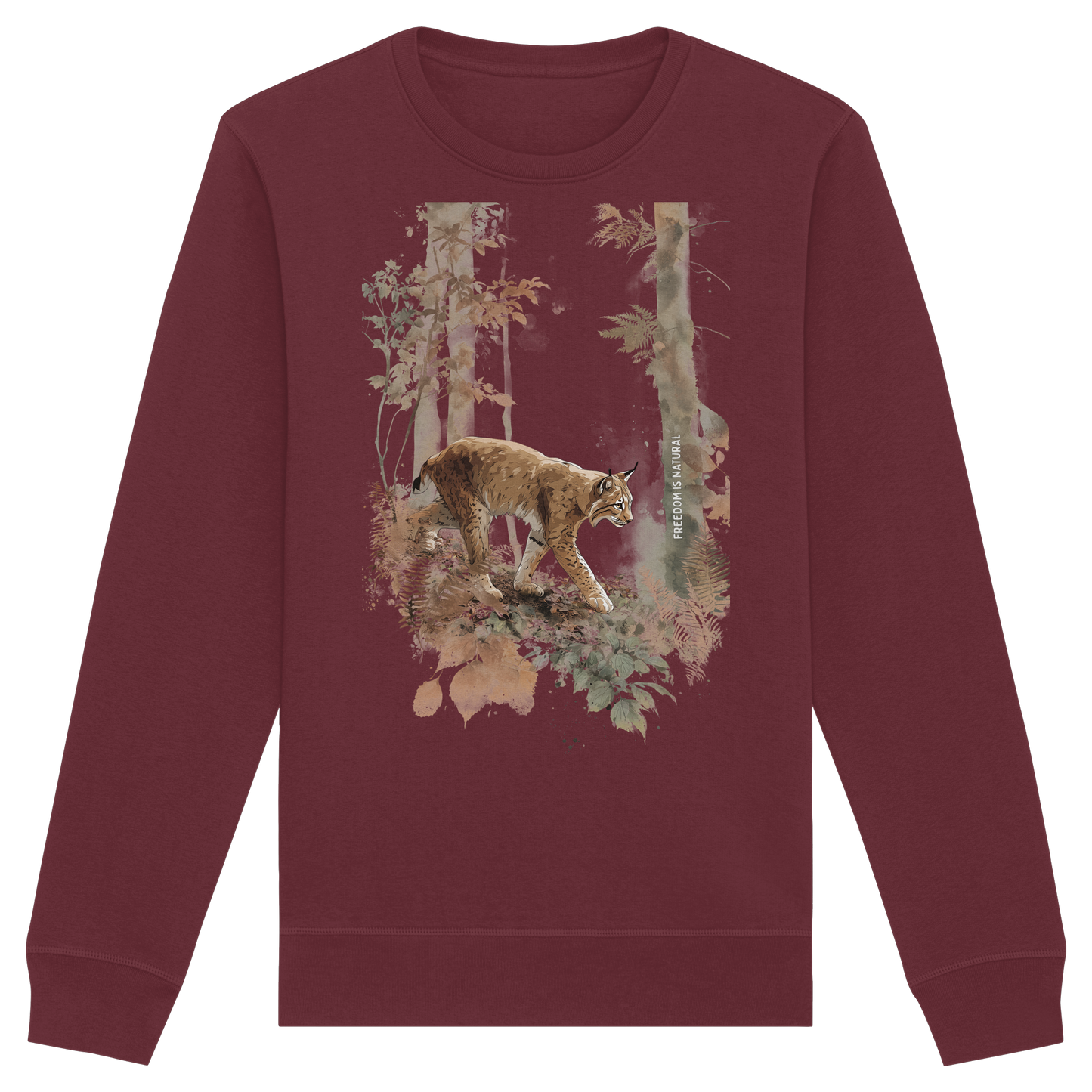 Luchs Watercolor Style - Organic Basic Unisex Sweatshirt