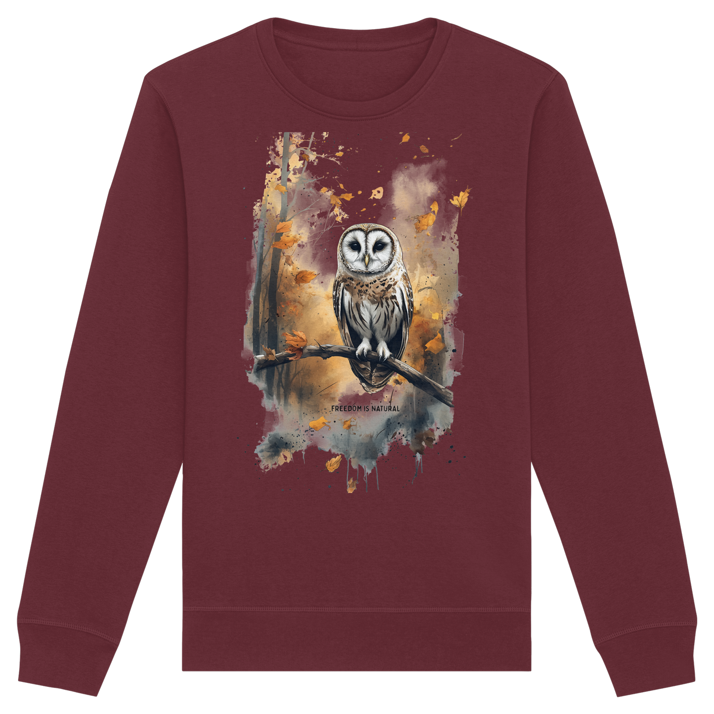 Eule Watercolor Style - Organic Basic Unisex Sweatshirt