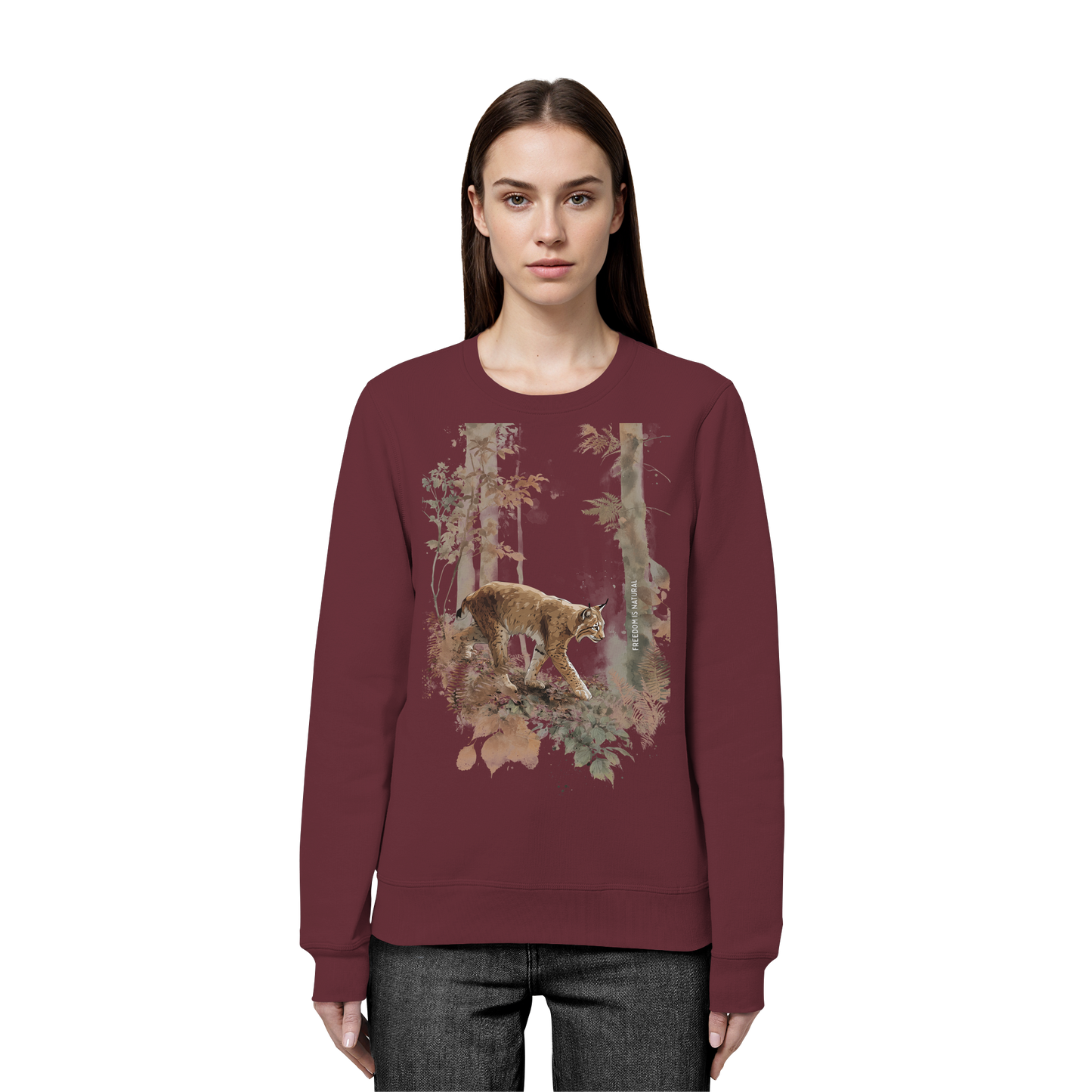 Luchs Watercolor Style - Organic Basic Unisex Sweatshirt
