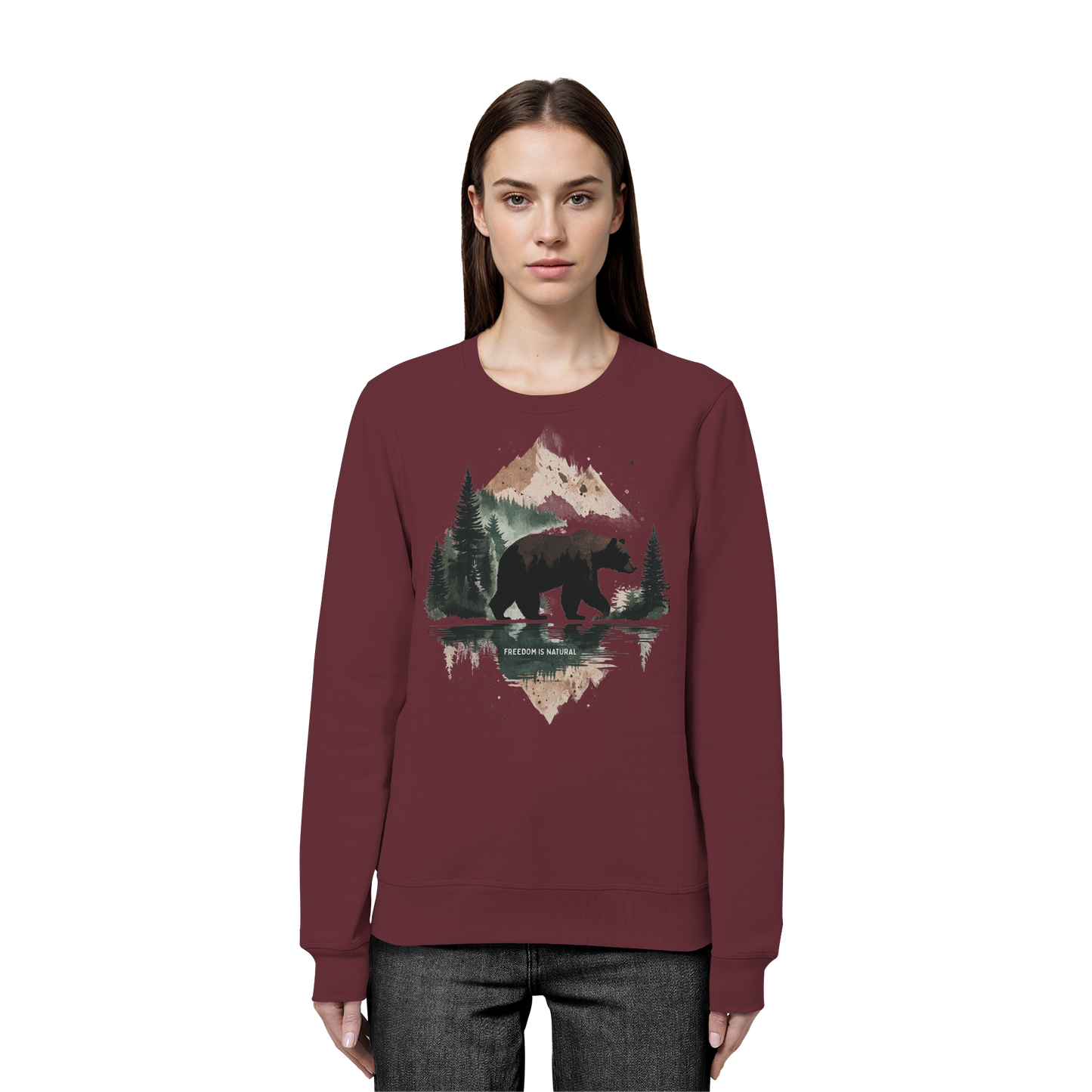 Bär Watercolor Style - Organic Basic Unisex Sweatshirt