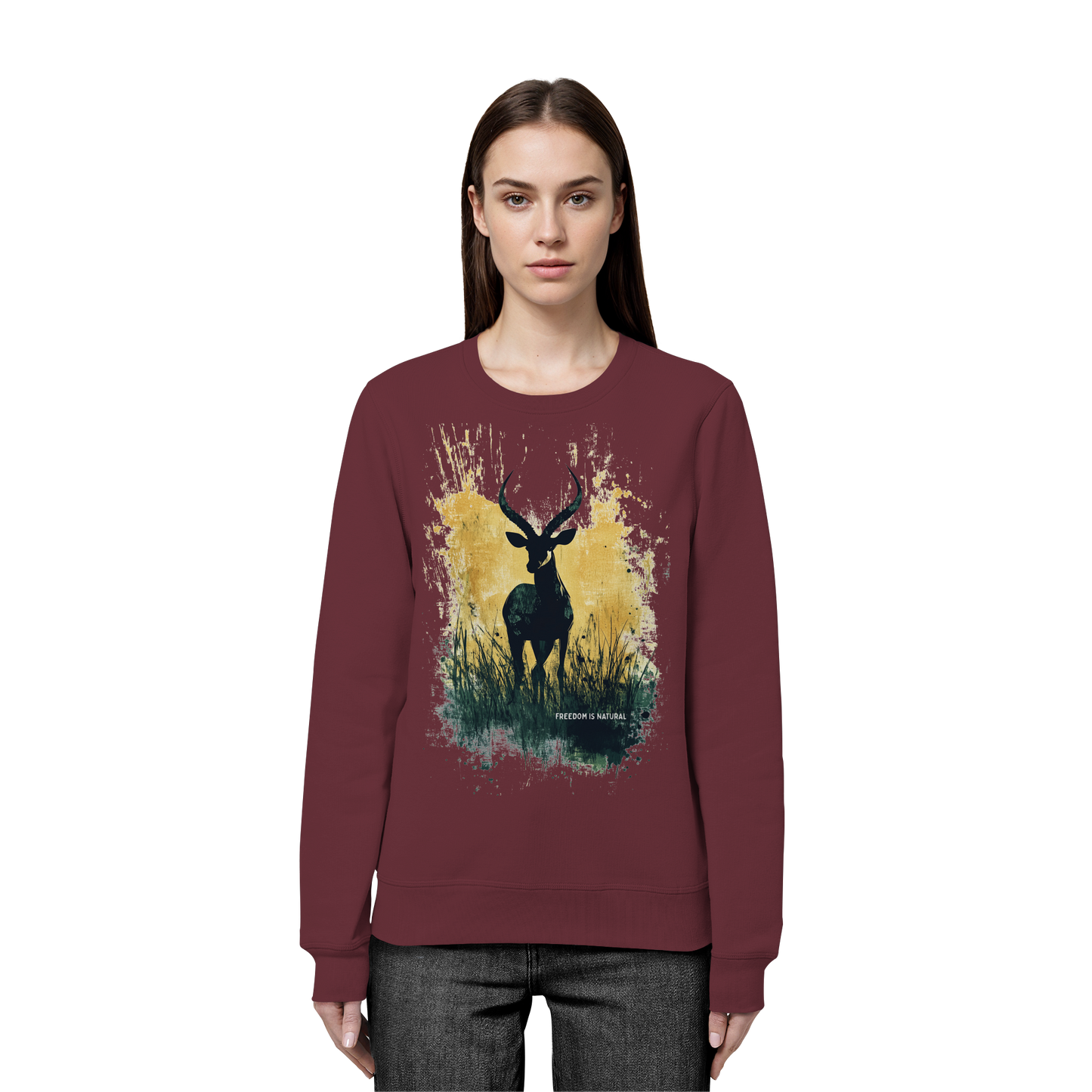 Antilope Watercolor Style - Organic Unisex Sweatshirt