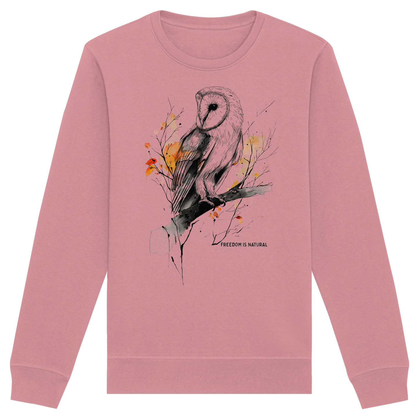 Eule Sketch Art Style - Organic Basic Unisex Sweatshirt