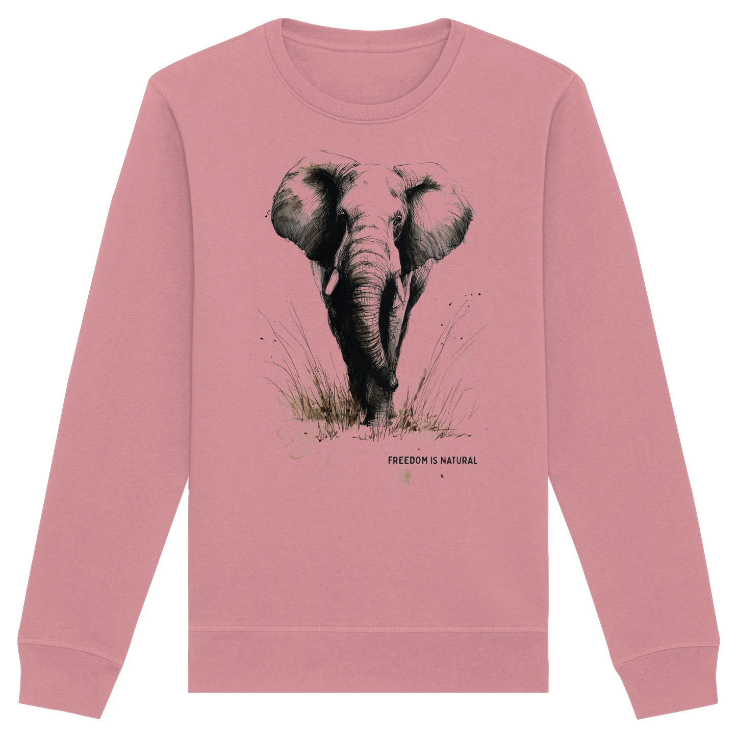 Elefant Sketch Art Style - Organic Basic Unisex Sweatshirt