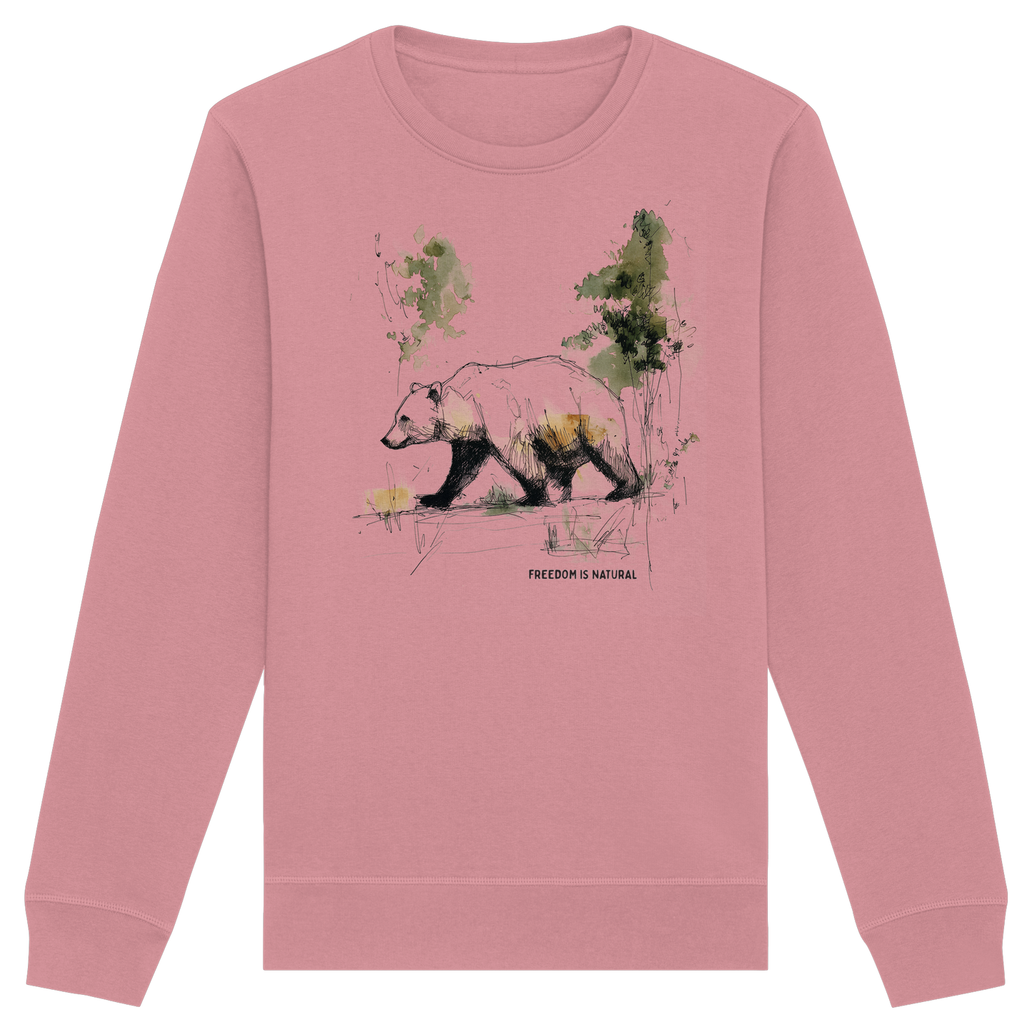 Bär Sketch Art Style - Organic Basic Unisex Sweatshirt