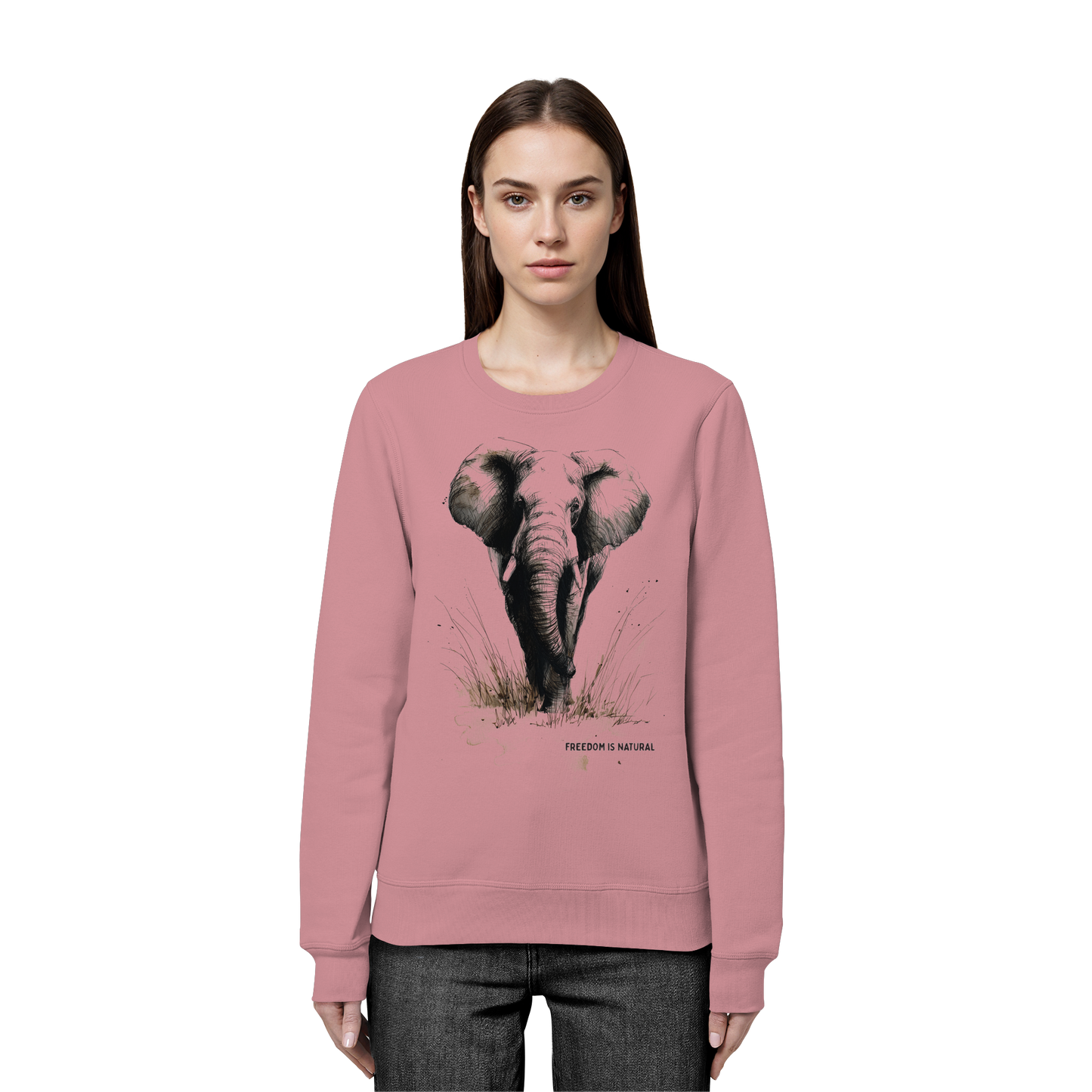 Elefant Sketch Art Style - Organic Basic Unisex Sweatshirt