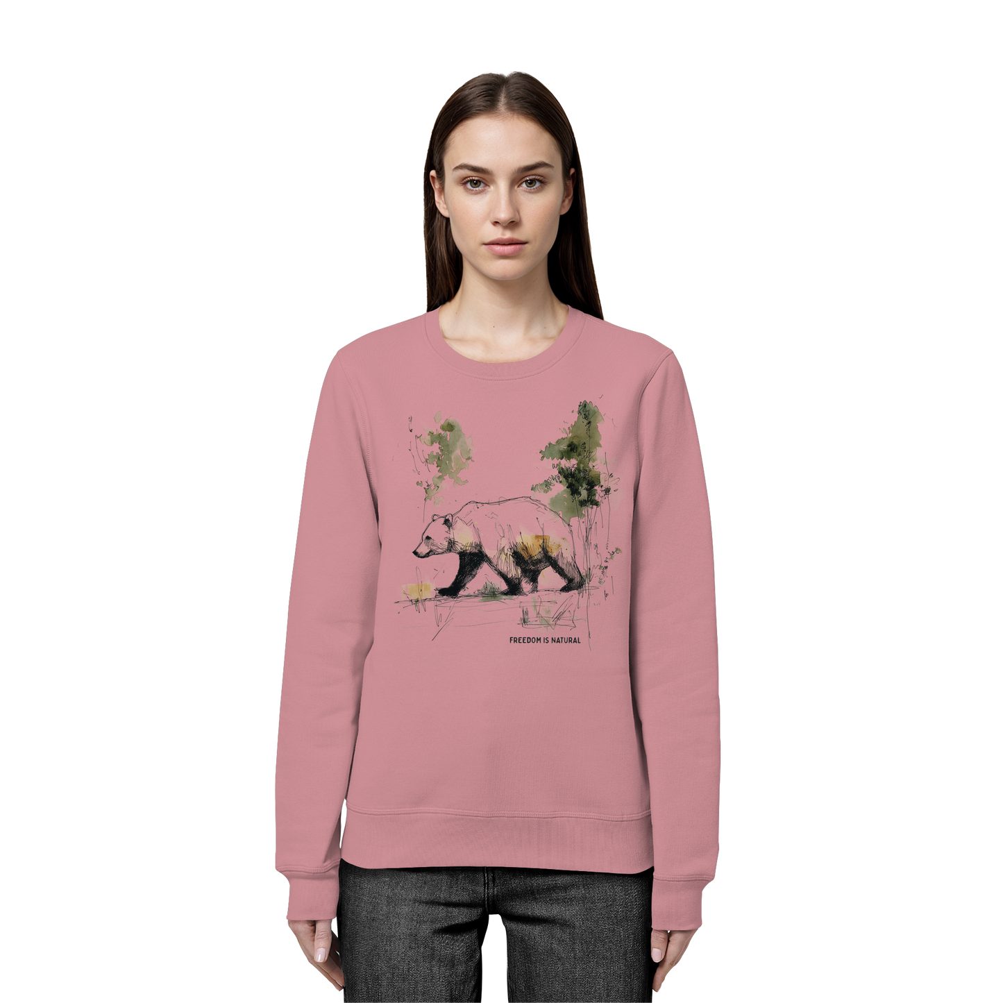 Bär Sketch Art Style - Organic Basic Unisex Sweatshirt