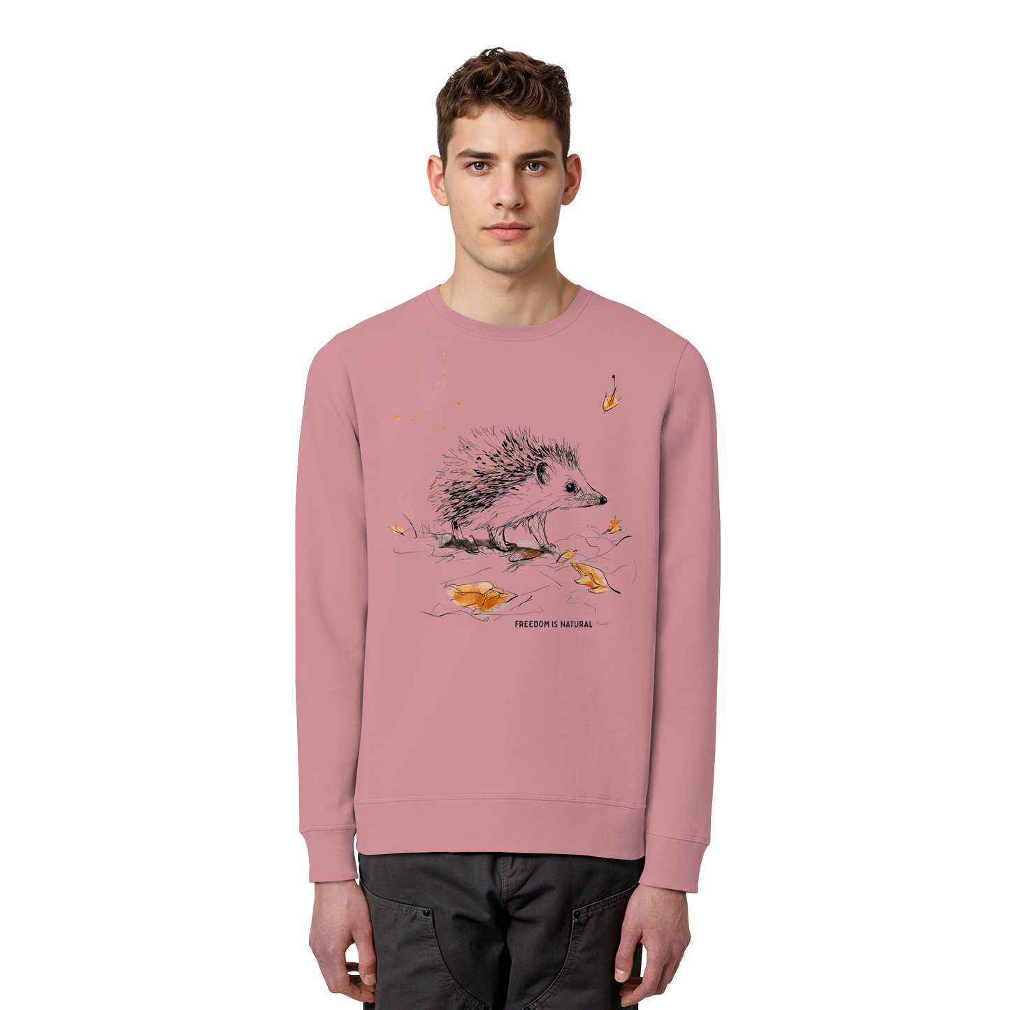 Igel Sketch Art Style - Organic Basic Unisex Sweatshirt