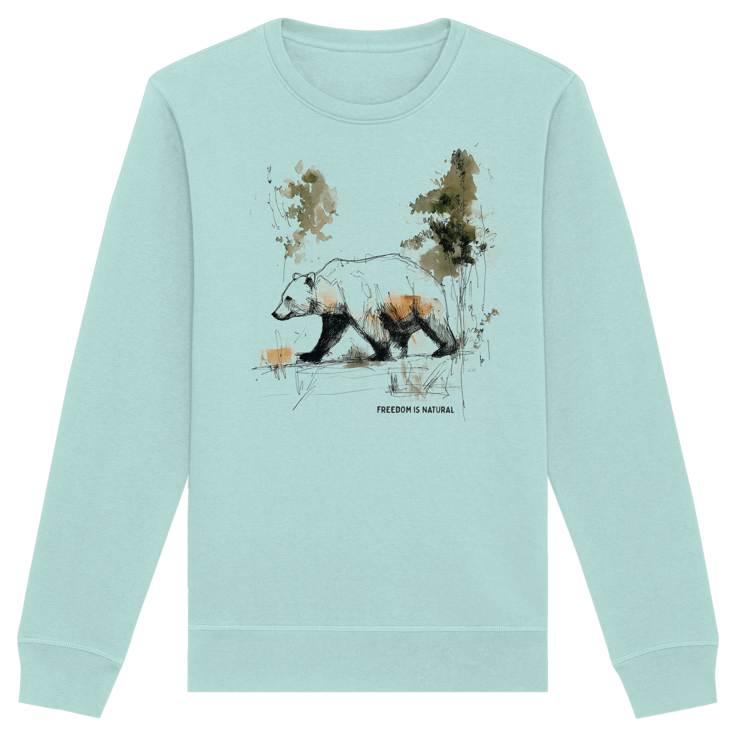 Bär Sketch Art Style - Organic Basic Unisex Sweatshirt