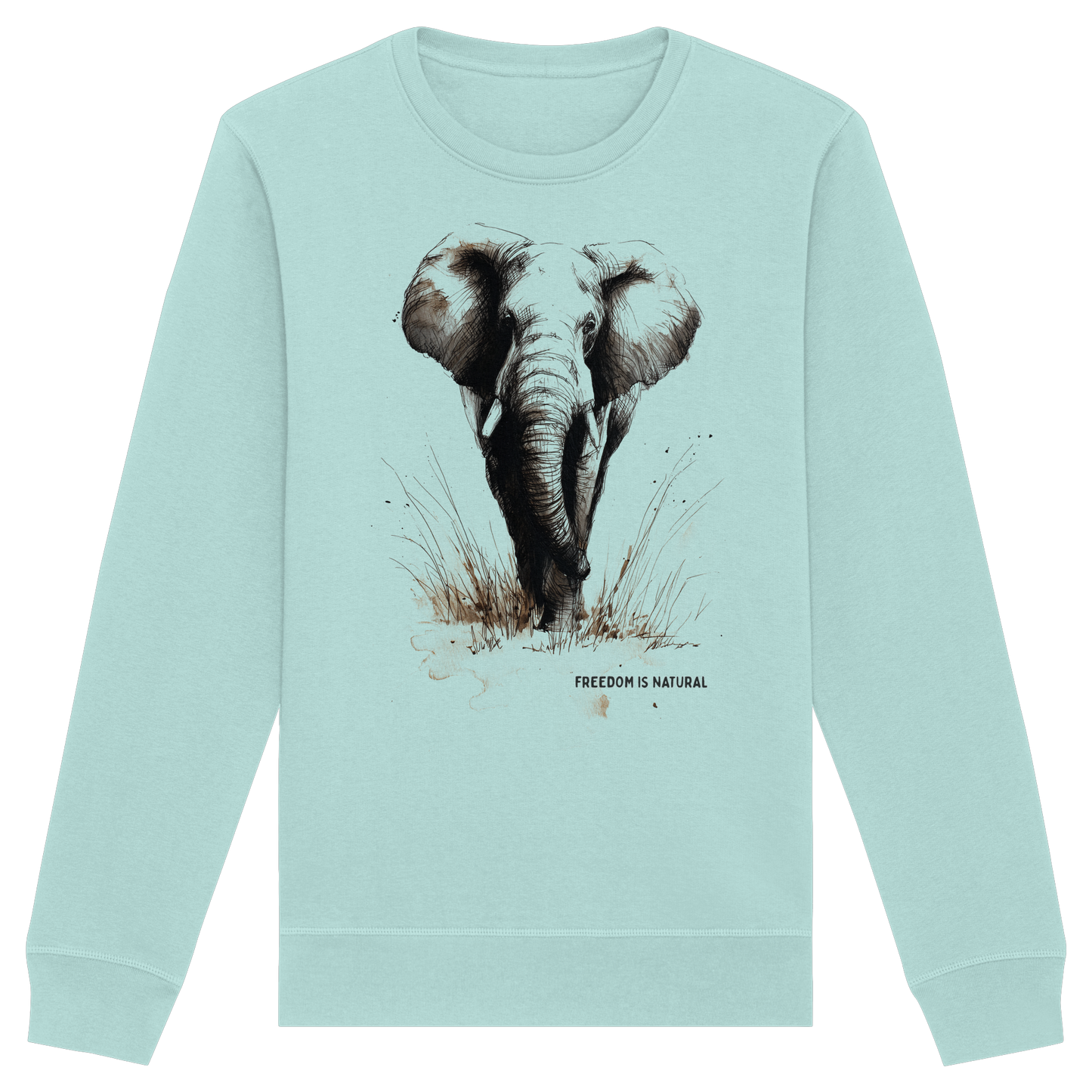 Elefant Sketch Art Style - Organic Basic Unisex Sweatshirt