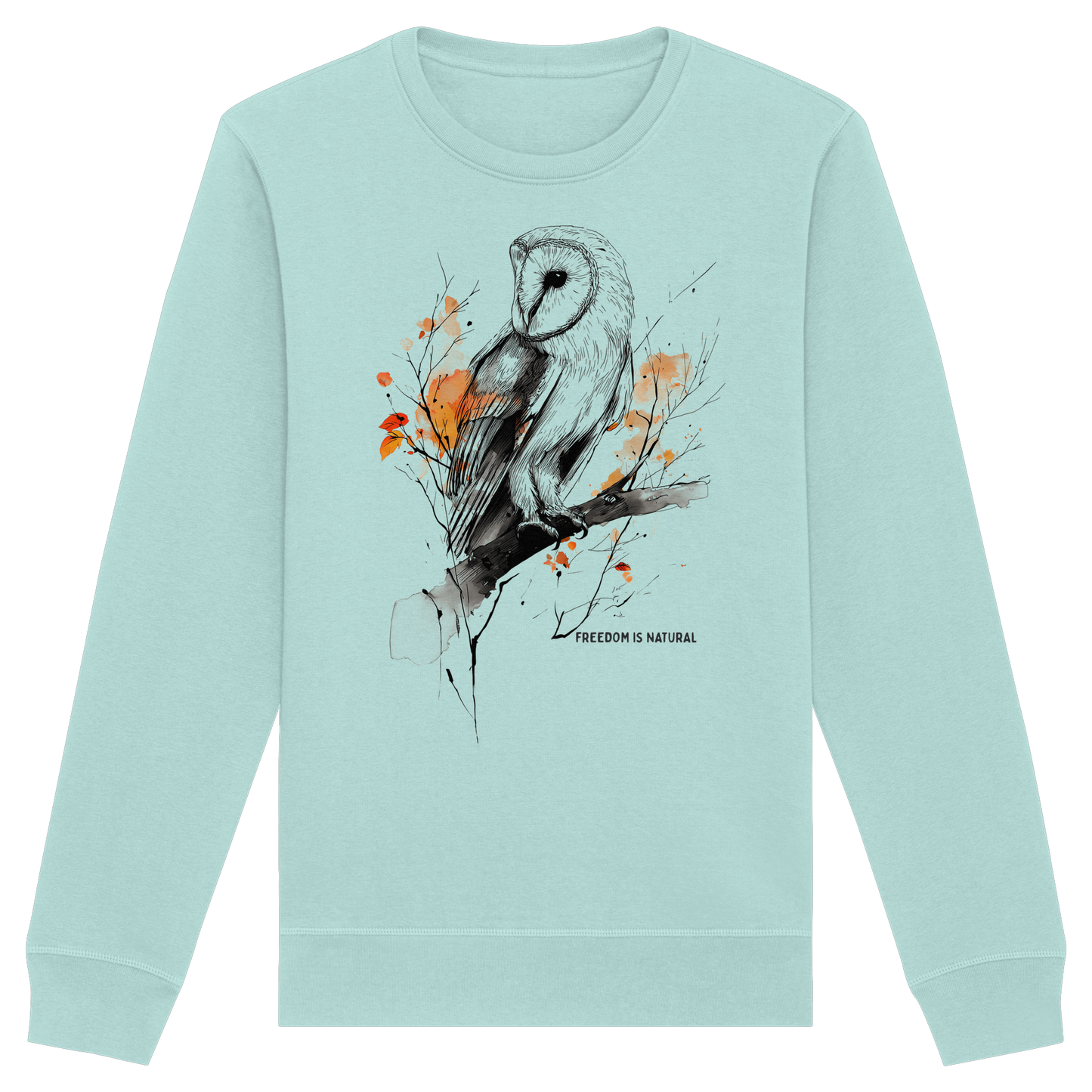 Eule Sketch Art Style - Organic Basic Unisex Sweatshirt