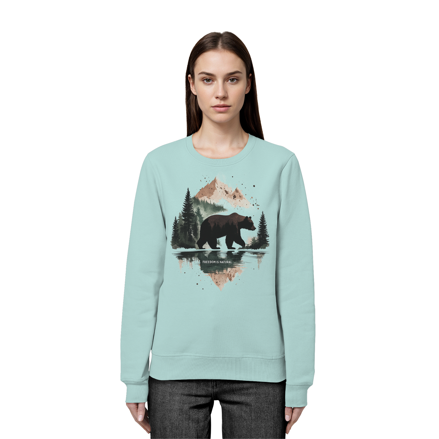 Bär Watercolor Style - Organic Basic Unisex Sweatshirt