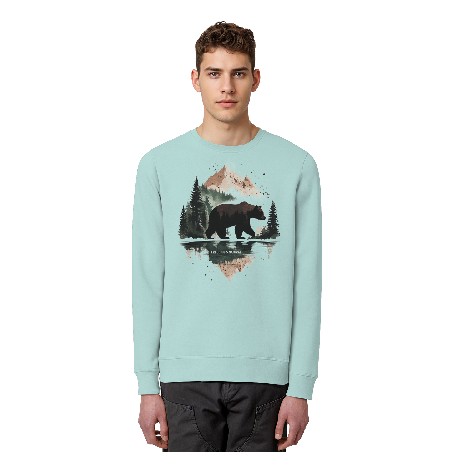 Bär Watercolor Style - Organic Basic Unisex Sweatshirt