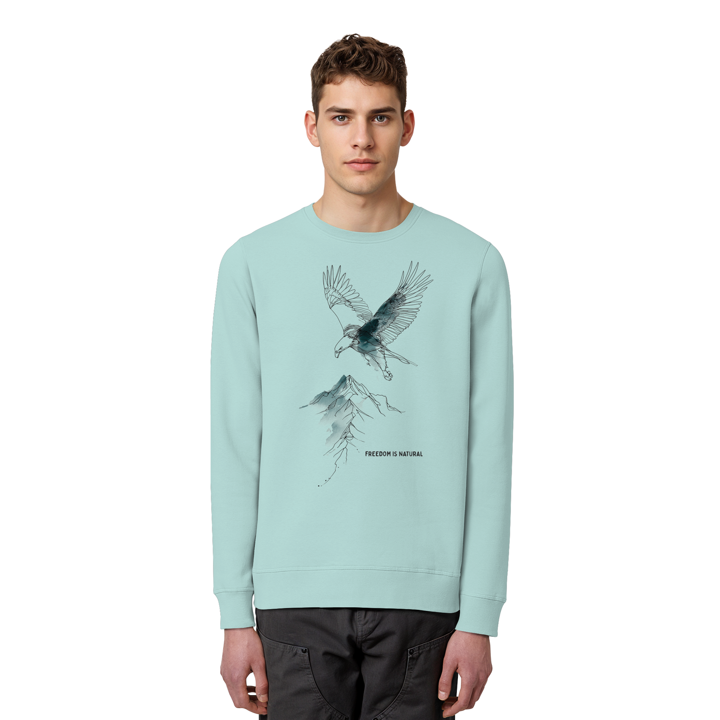 Adler Sketch Art Style - Organic Basic Unisex Sweatshirt
