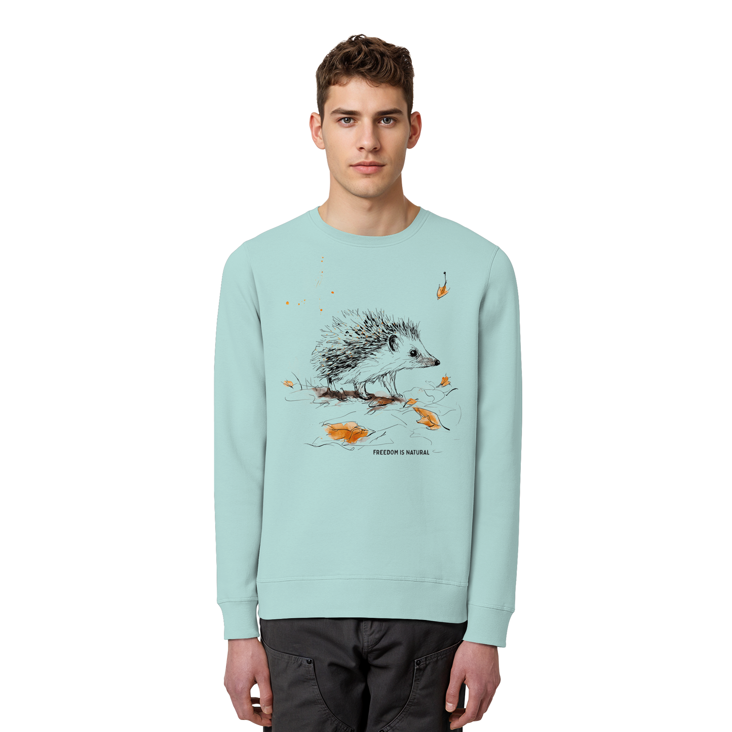 Igel Sketch Art Style - Organic Basic Unisex Sweatshirt