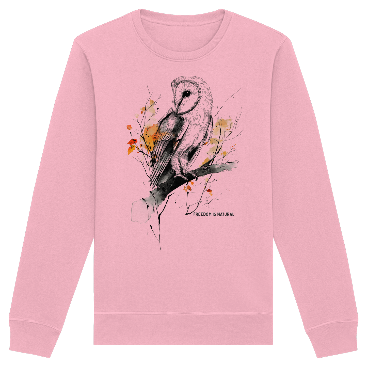 Eule Sketch Art Style - Organic Basic Unisex Sweatshirt