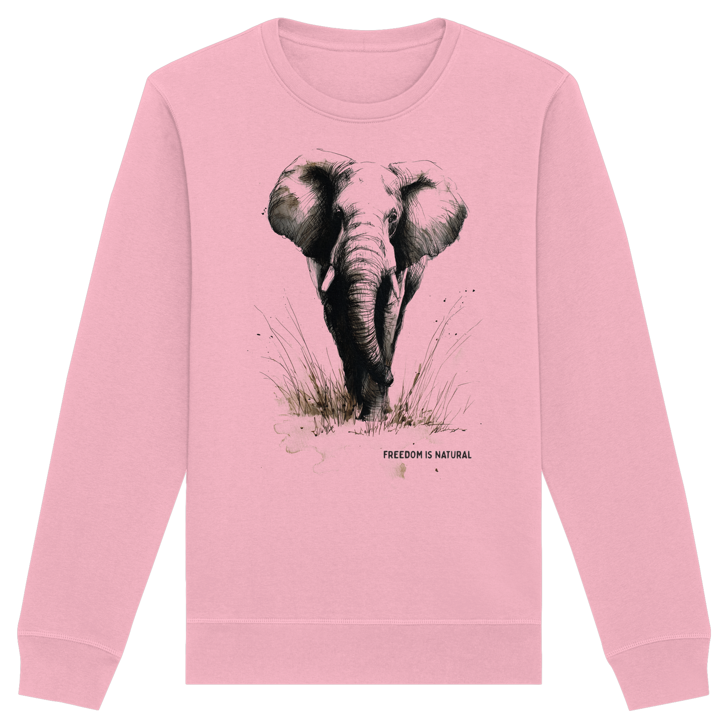 Elefant Sketch Art Style - Organic Basic Unisex Sweatshirt
