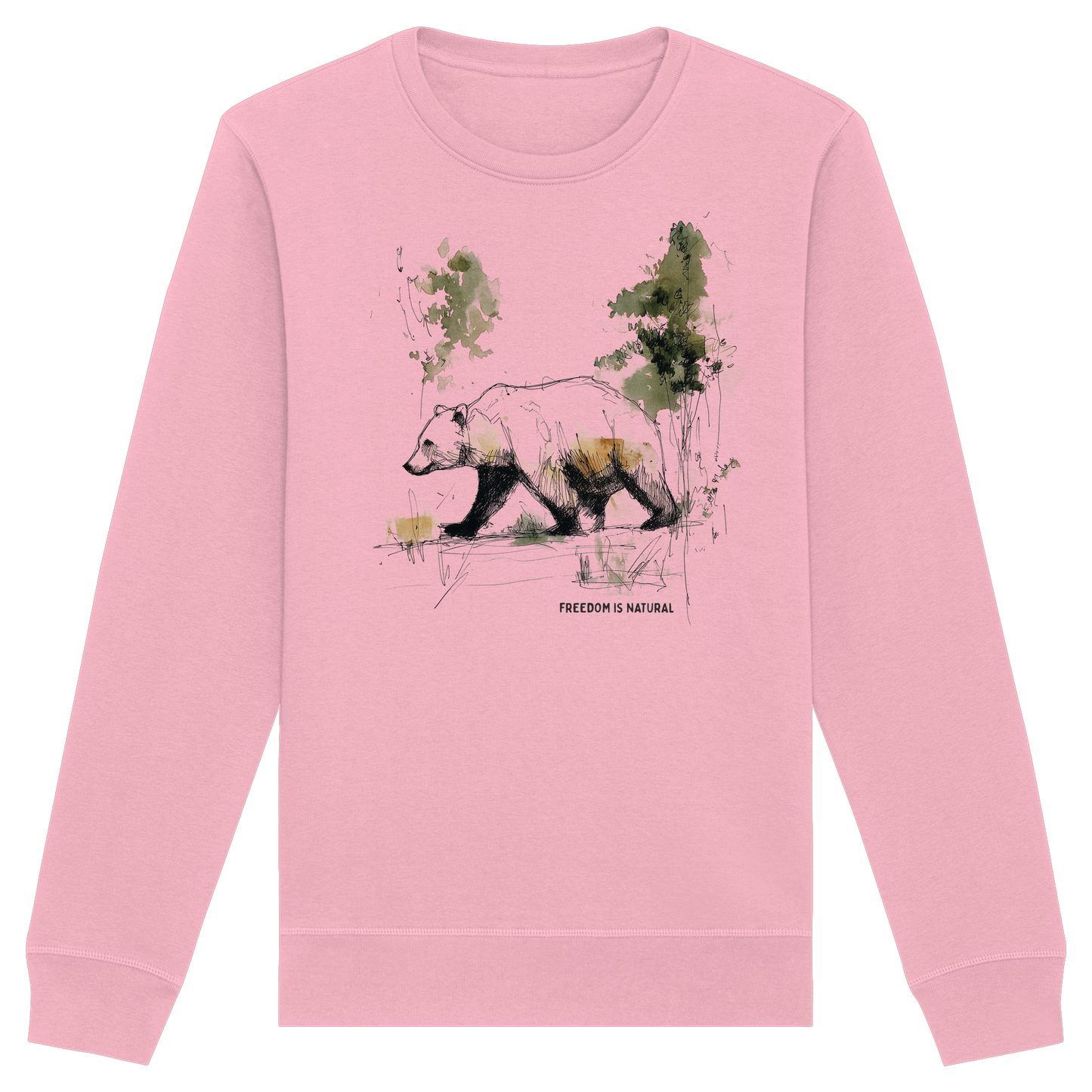 Bär Sketch Art Style - Organic Basic Unisex Sweatshirt