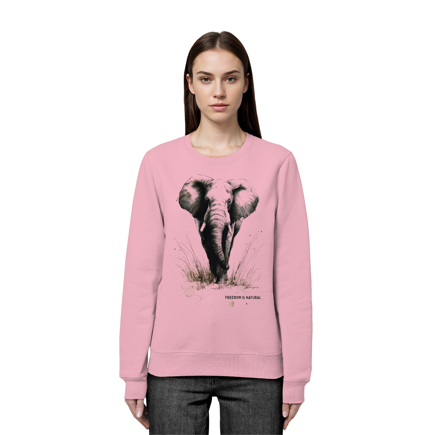 Elefant Sketch Art Style - Organic Basic Unisex Sweatshirt