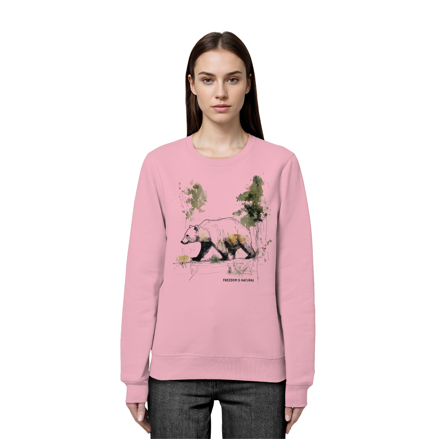 Bär Sketch Art Style - Organic Basic Unisex Sweatshirt
