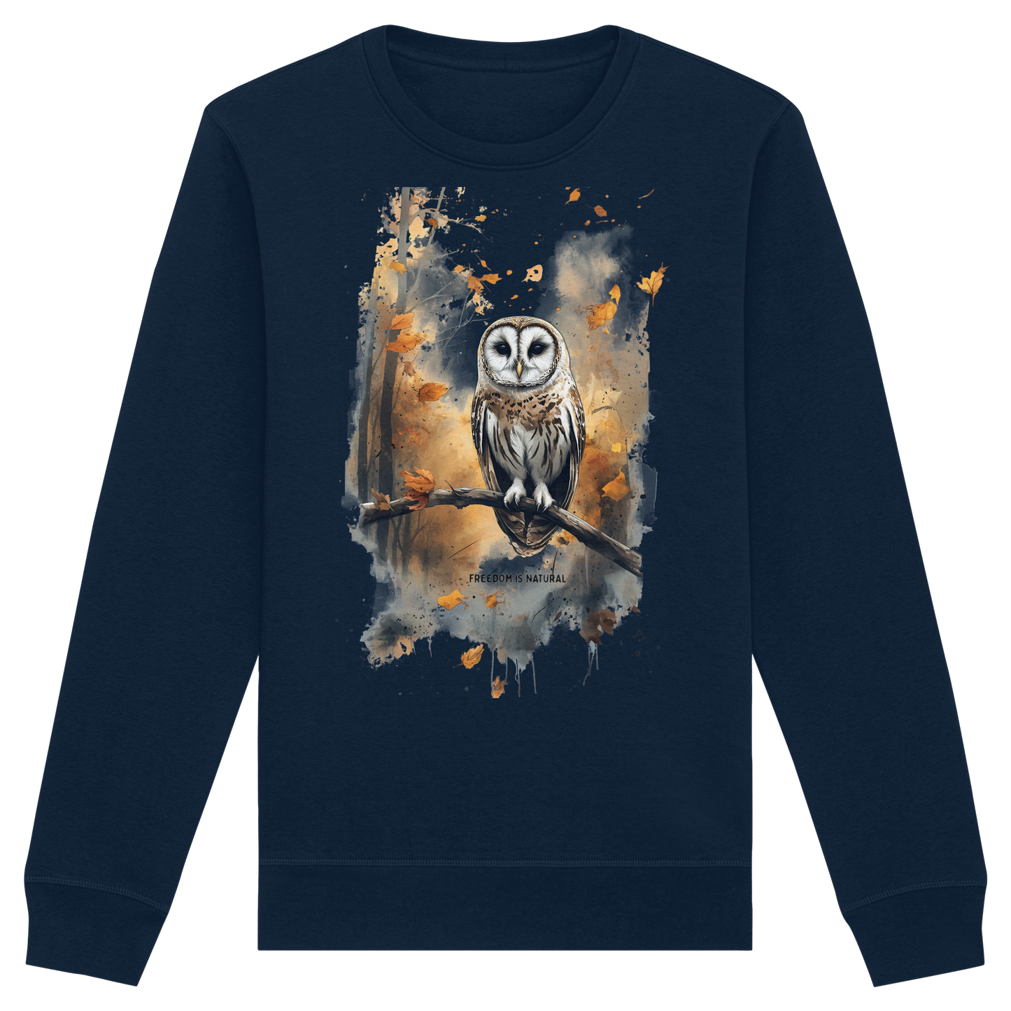 Eule Watercolor Style - Organic Basic Unisex Sweatshirt