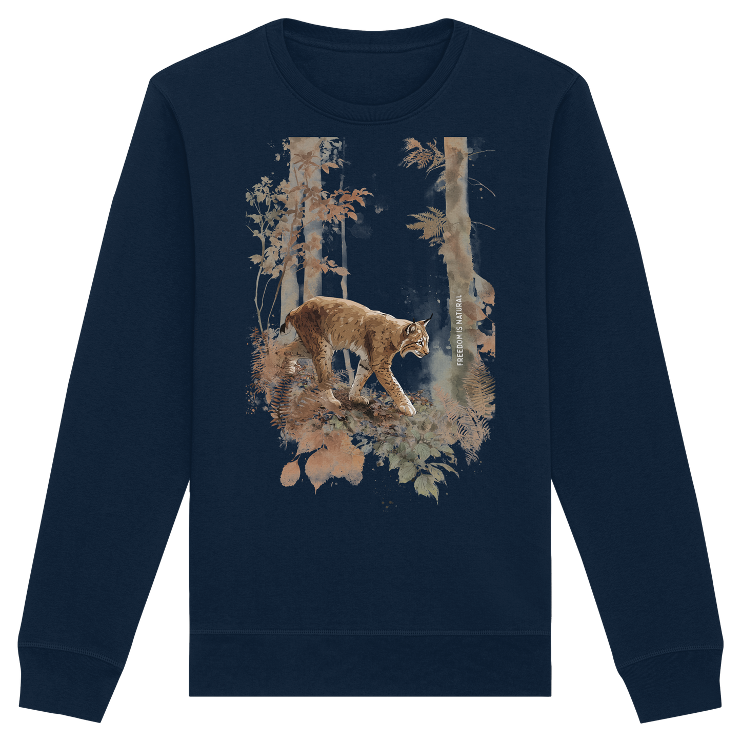 Luchs Watercolor Style - Organic Basic Unisex Sweatshirt