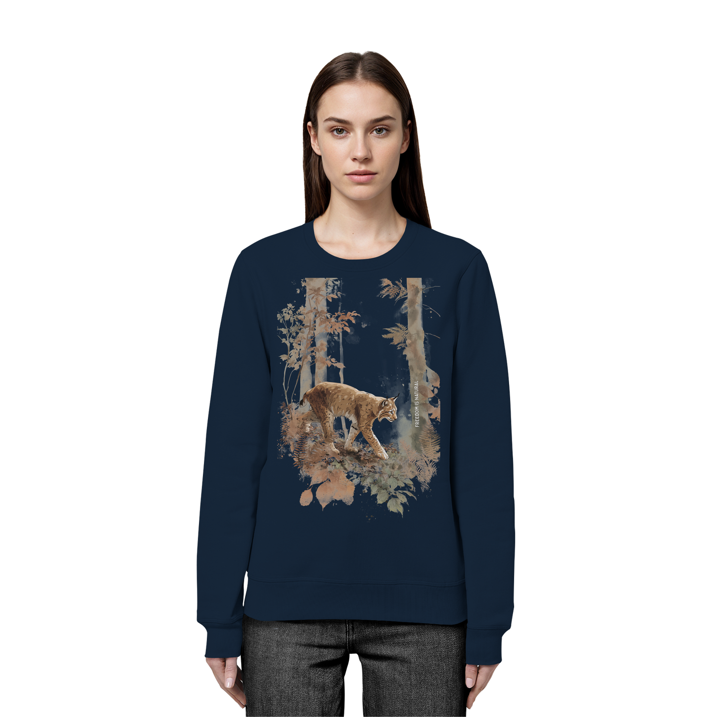 Luchs Watercolor Style - Organic Basic Unisex Sweatshirt